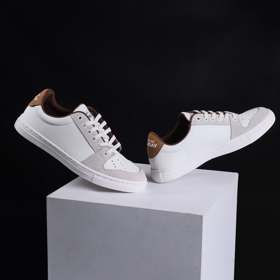 NACHT WHITE | ManNeedMe X MONDAY | Sepatu Sneakers Pria Casual ORIGINAL