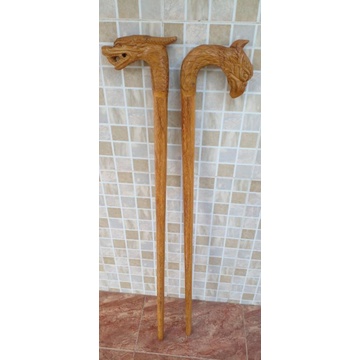 tongkat jalan ukir