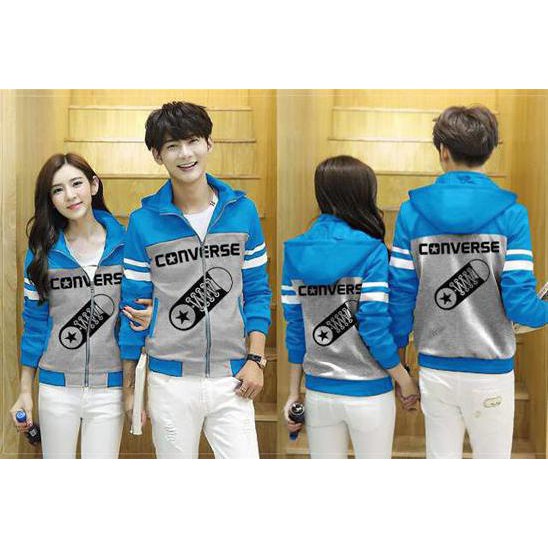 Promo Couple Jaket New Converse (Biru)