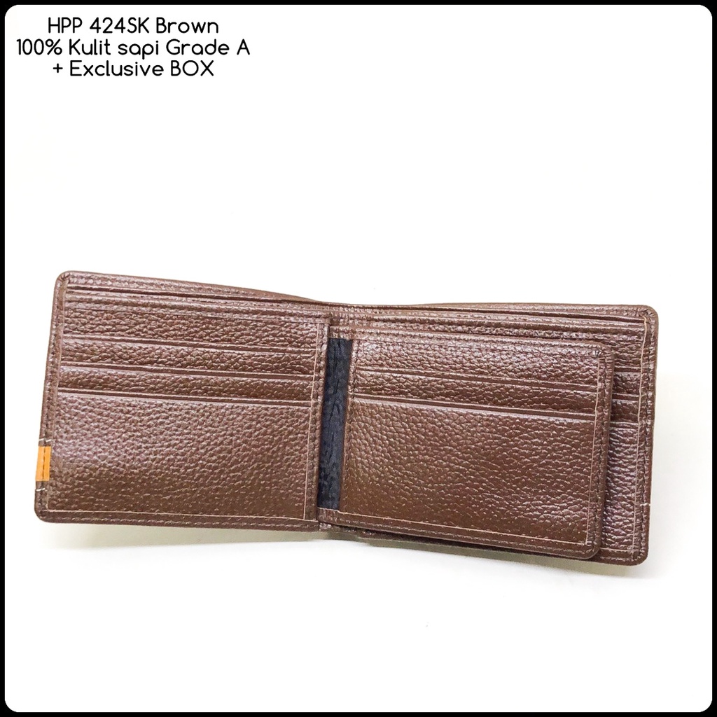 dompet kulit hushpuppies 424SK brown classic kw super dompet cowok dopet pria dompet murah