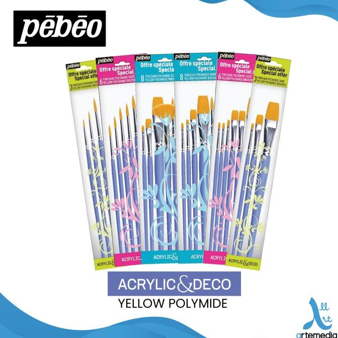 

[COD] Kuas Lukis Pebeo Yellow Polyamide Acrylic and Deco Brush Set CUCI GUDANG Kode 481