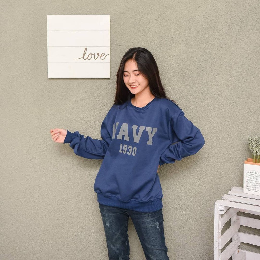 Nara Grosir - Navy Sweater | Fashion Terkini | Sweater Termurah