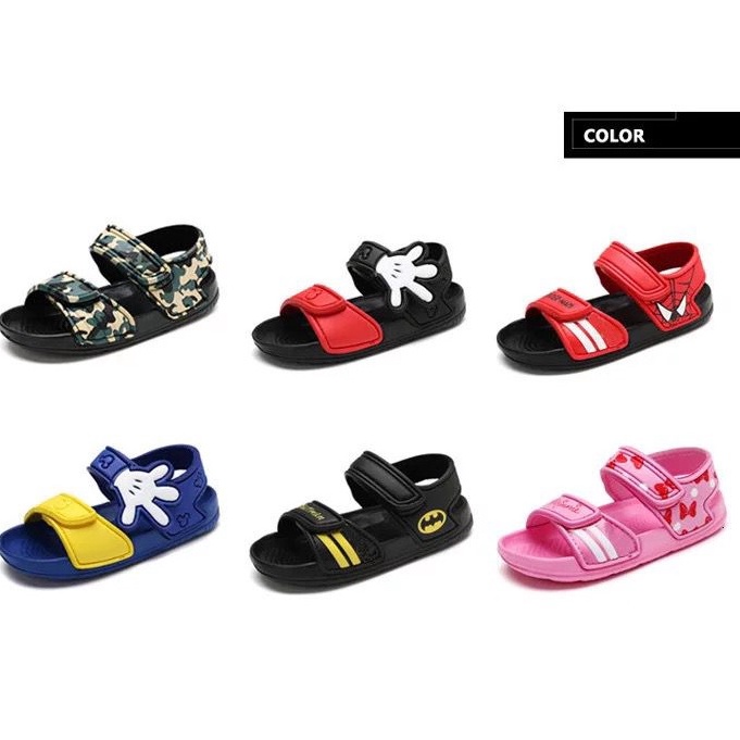 Sandal Anak MAX - Sandal Jelly Tali Gunung / Spider/Batman Captain America Sandal Anak Cowok Sandal Slip On strap Phylon Karakter - Size 23-39