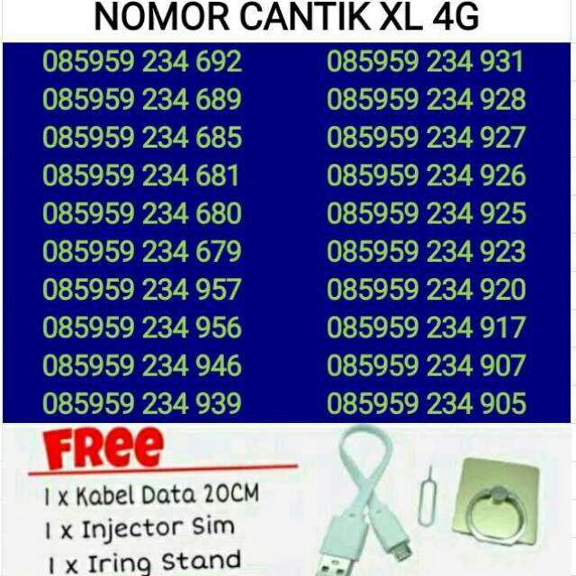 BUY 1 GET 1 FREE OBRAL SERI 5959 234 Kartu Perdana Nomor Cantik XL 4G
