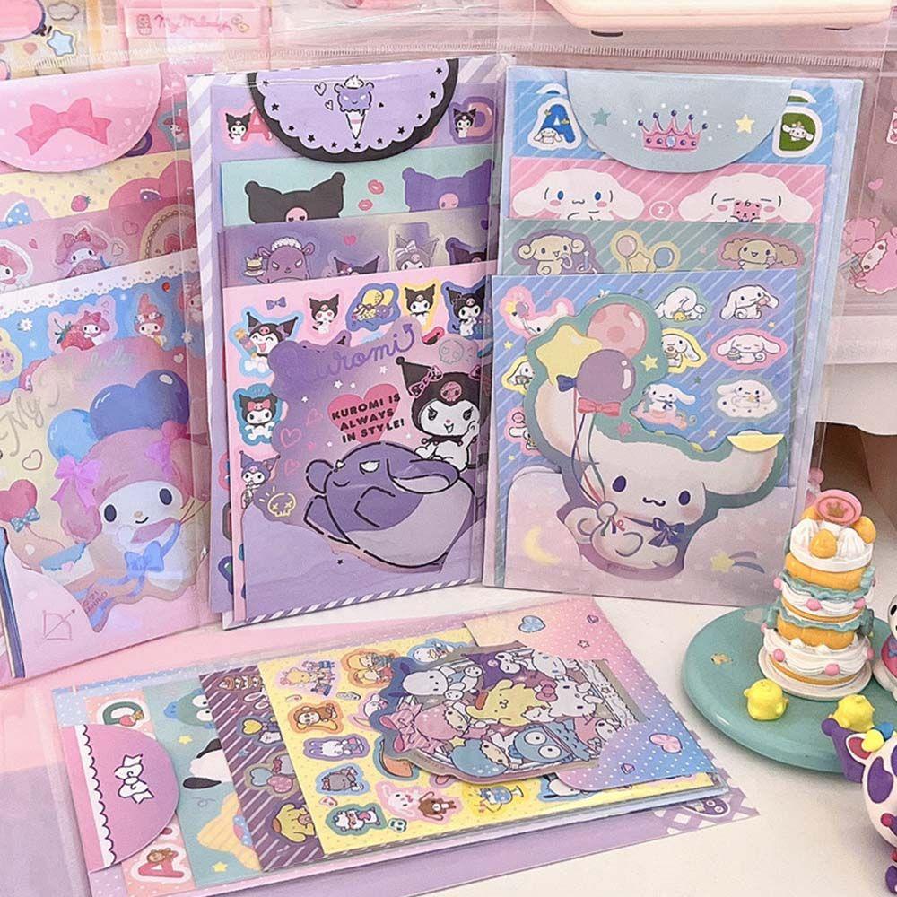 Set Stiker Motif Kartun Kawaii Tahan Air Untuk Dekorasi Scrapbook