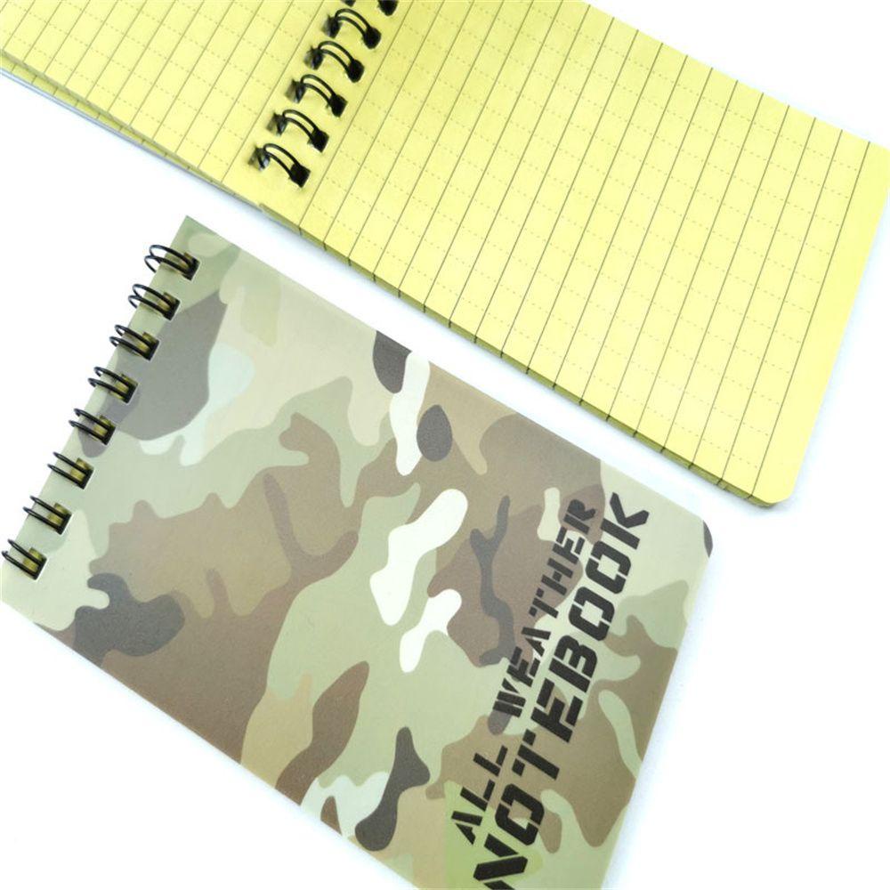 LANFY Waterproof Note Pad Kamuflase Perlengkapan Sekolah Memo Pad Loose-leaf Outdoor Notebook Tahan Air Kertas Tulisan