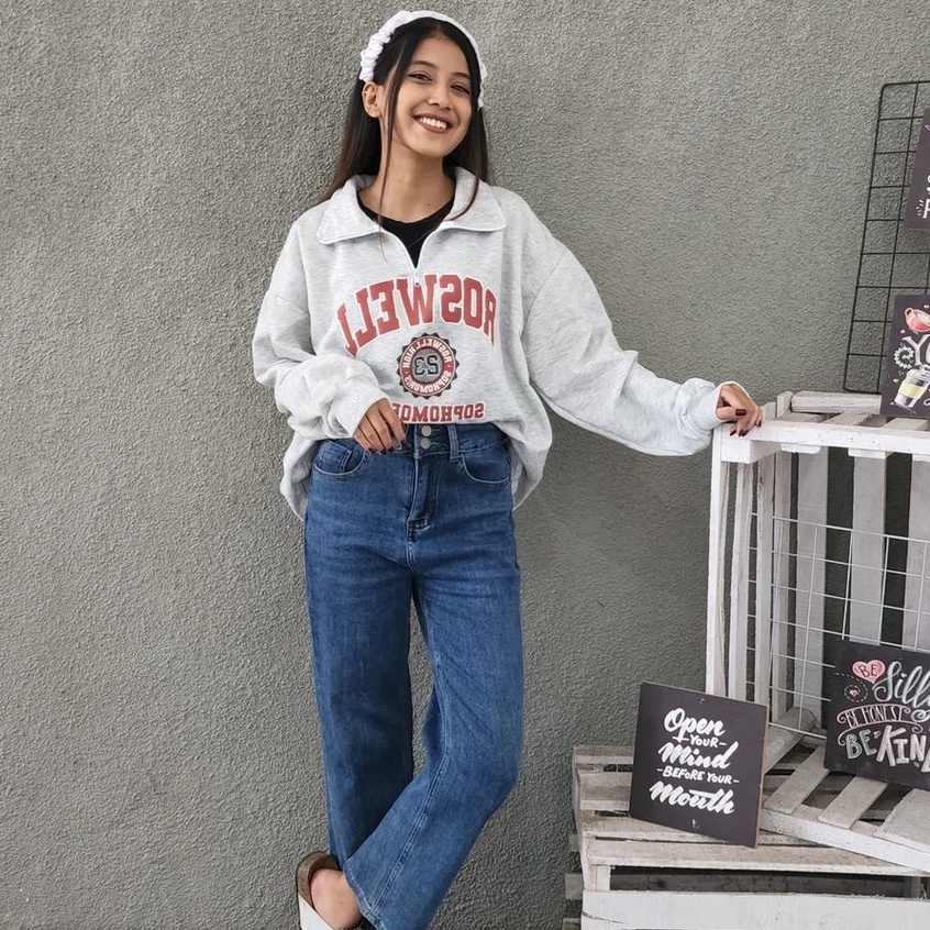 Sweater Roswelll Oversize Outwear Wanita Gaya Terbaru