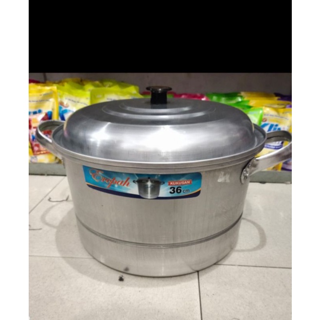 panci kukusan aluminium 36cm / panci aluminium / panci air/ panci rebusan