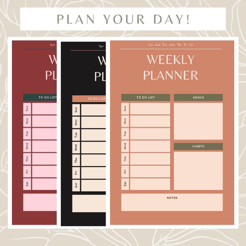 

WEEKLY PLANNER UKURAN A3+ SERI 3