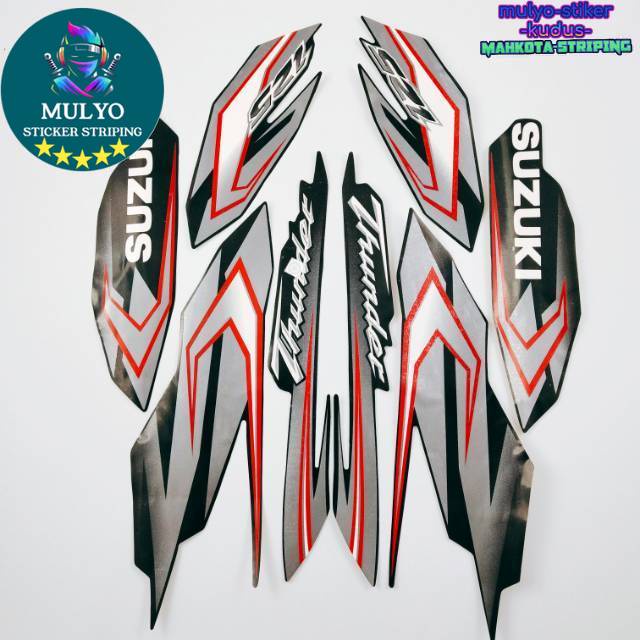 STRIPING STIKER LIS LES POLET suzuki thunder 125 hitam 2009 2010 list body motor standar berkualitas