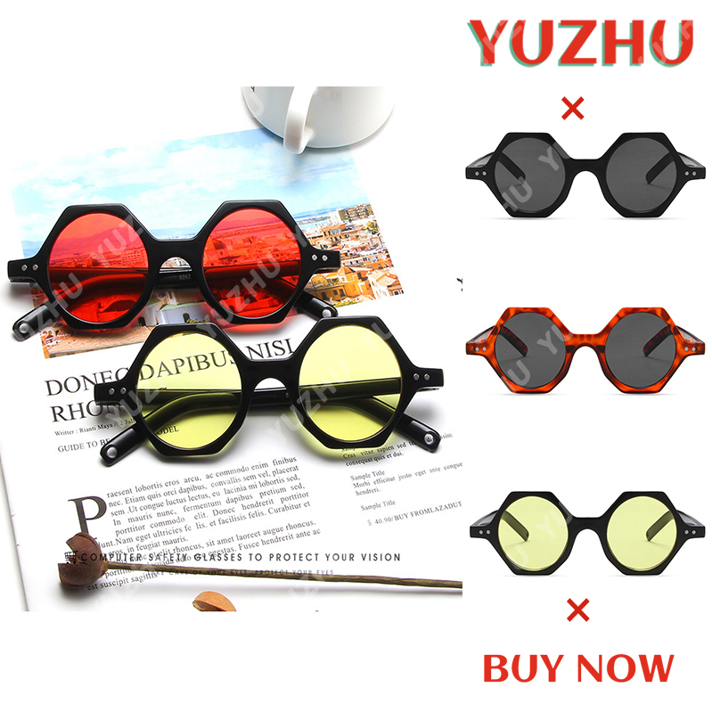 【YUZHU】COD INS Polygonal Frame Rice Nail Fashion Kacamata Warna Laut