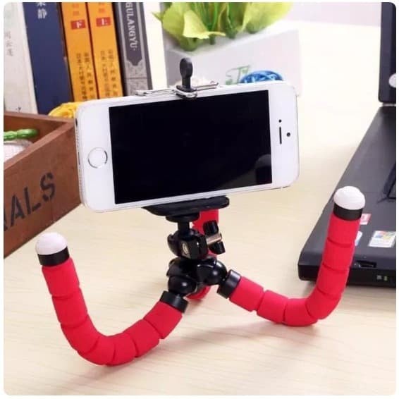 Mini Tripod Spider gurita Flexibel With Free Holder U for Mobile Phone