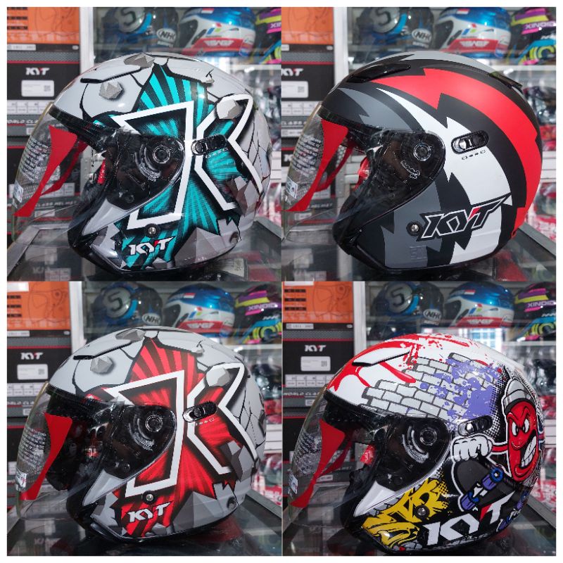 KYT DJ MAXI Motif Asphalt Grey Yellow Flou Doff