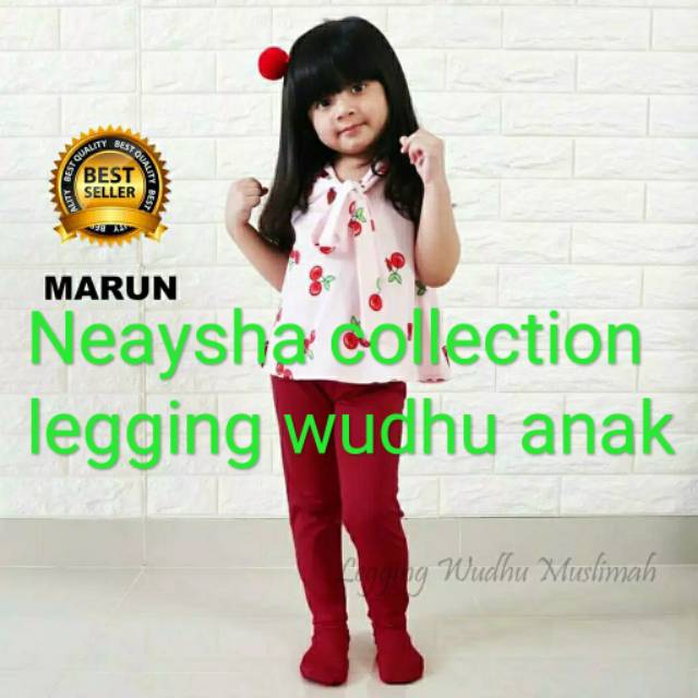 Legging wudhu anak Neaysha collection bahan spandek rayon super