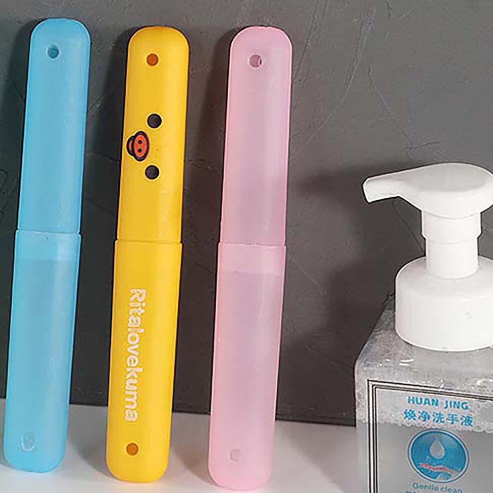 [Elegan] Kotak Sikat Gigi 5PCS Mudah Membersihkan Penyimpanan Sikat Gigi Untuk Travel Camping Toothbrush Holder Aksesoris Kamar Mandi Bathroom Organizer