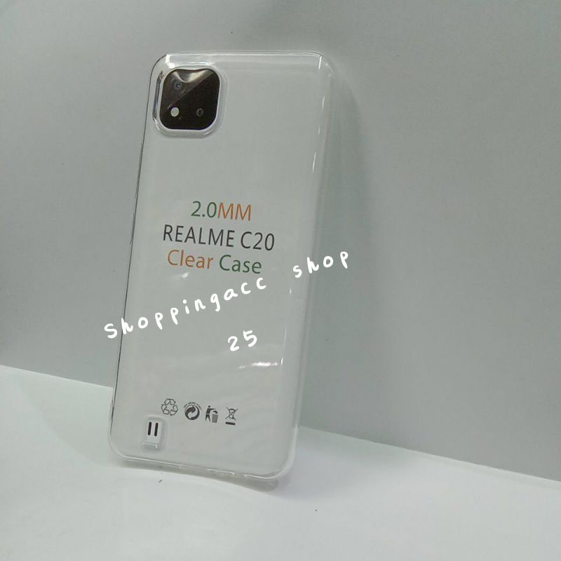 SILICONE CASE BENING REALME C20 CLEAR CASE BENING TEBAL 2.0MM