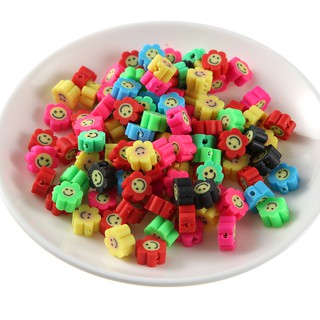 100pcs Manik manik Spacer Bentuk Matahari Tersenyum Bahan 100pcs Manik manik Spacer Bentuk Matahari Tersenyum Bahan