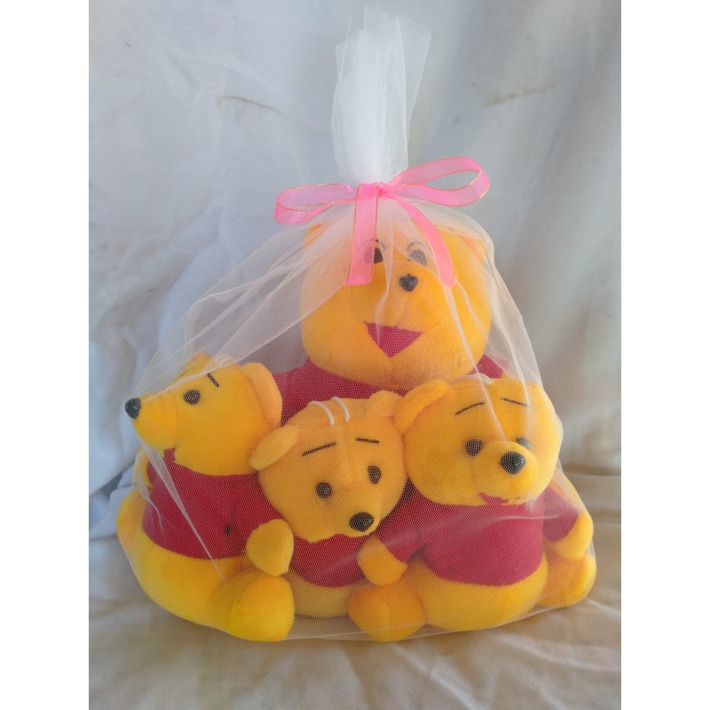 Boneka beranak 3 pooh - induk 20cm