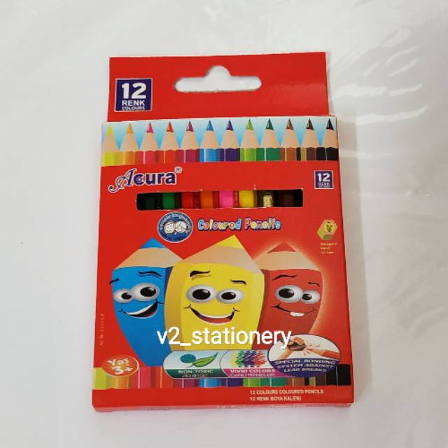 

Pensil kayu 12 warna pendek acura