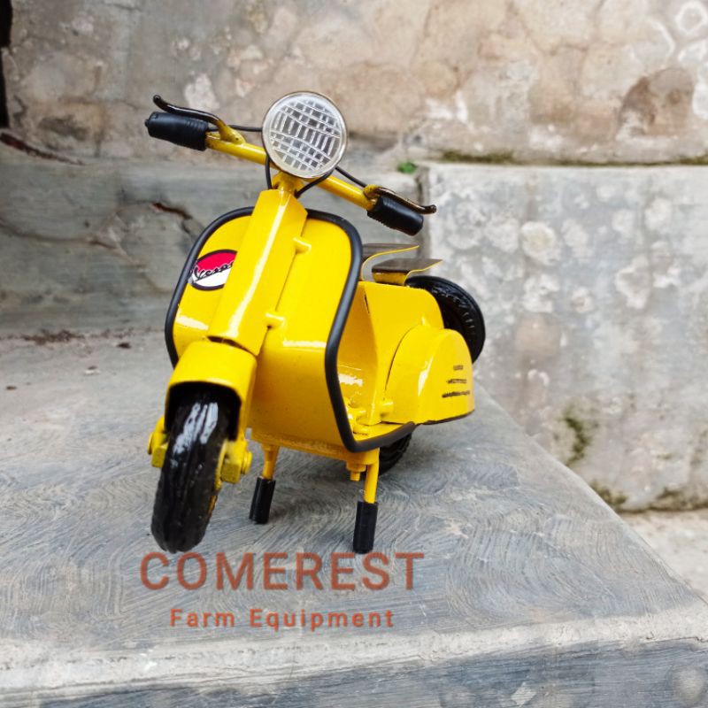 (Bisa COD) Miniatur Vespa logam besi.