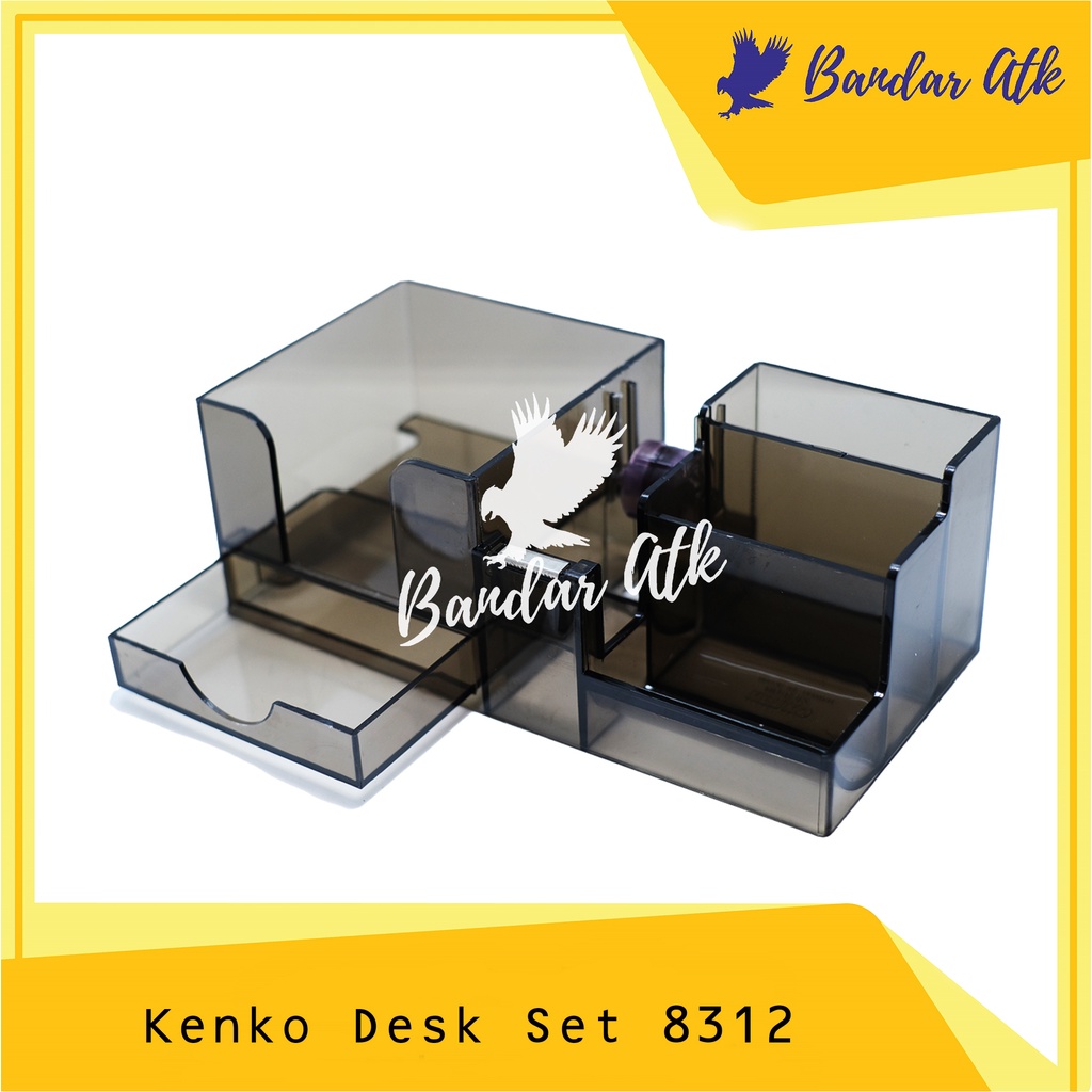 

Desk Set Deskset Kenko 8312 Stationary Holder Tempat ATK di meja [1 SET]