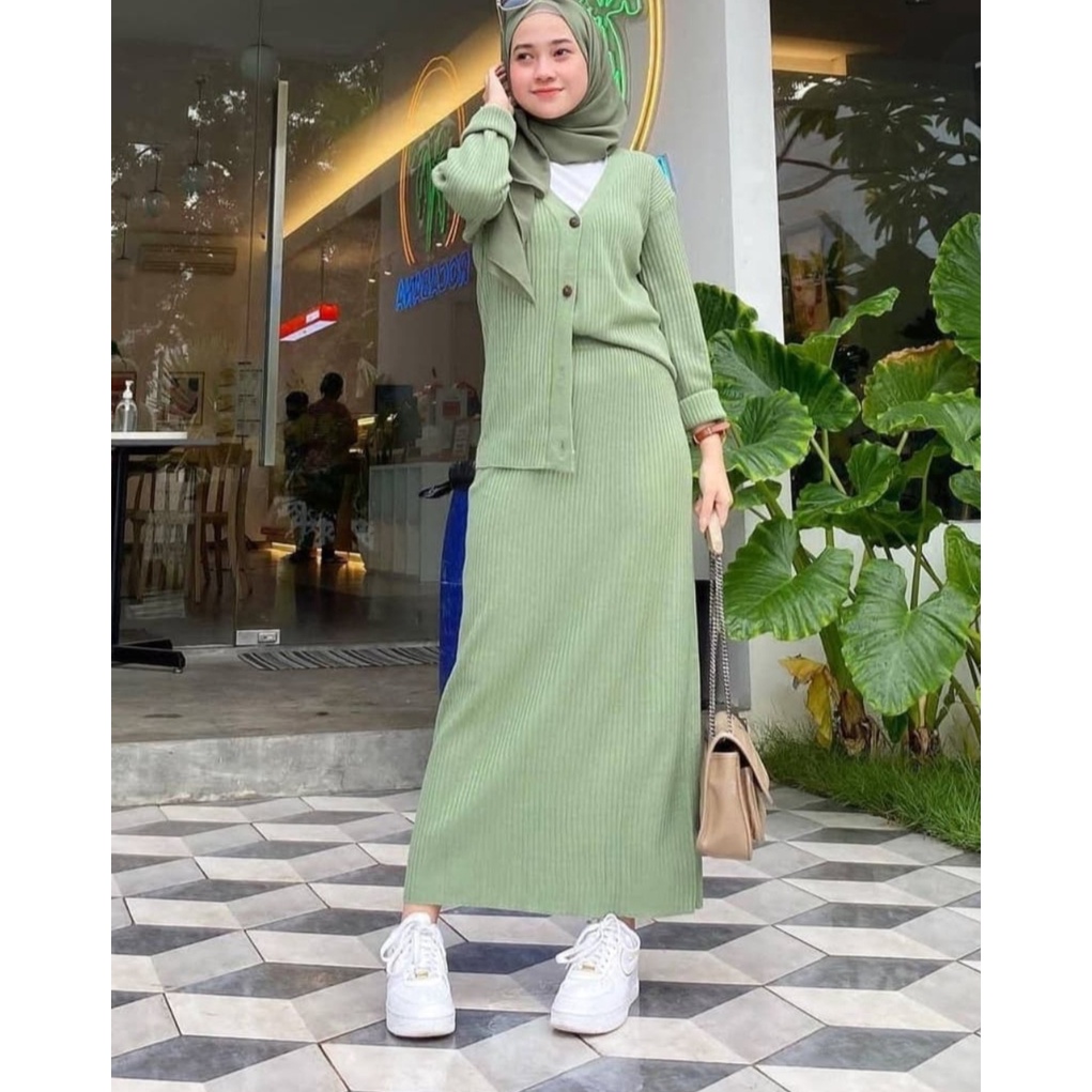 Rok Span Rajut Panjang Premium | ROK RAJUT  TEBAL | Rok Span Skirt Panjang