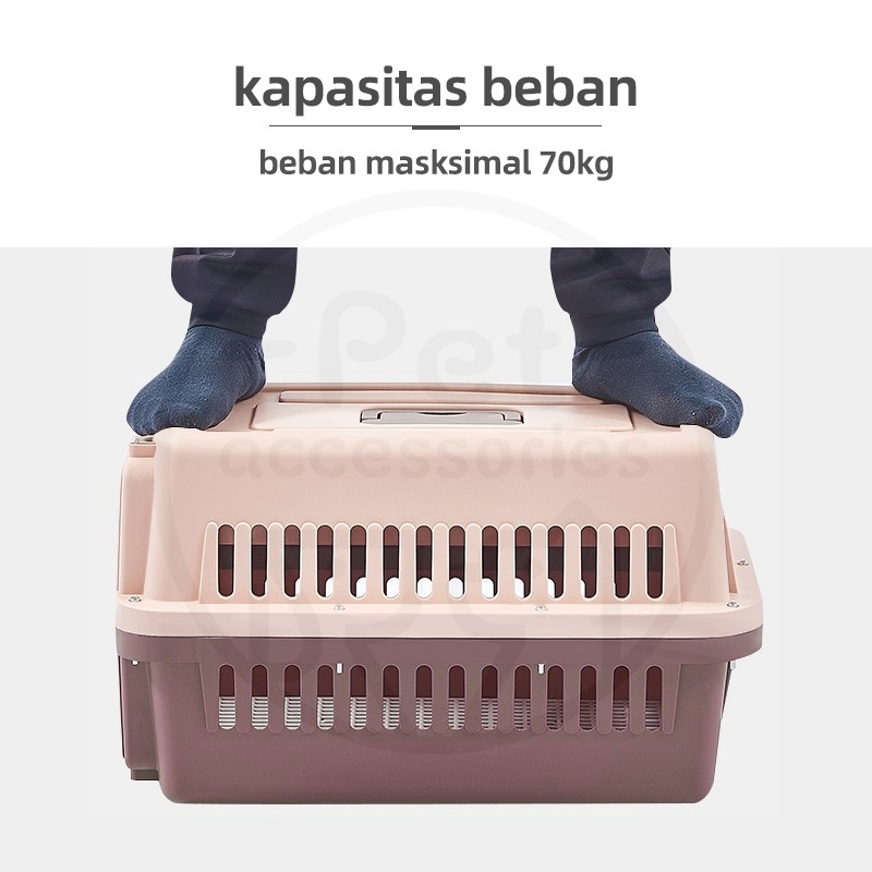 Pet Cargo Kandang kucing Pet carrier Kandang kelinci Kandang musang Ada pintu besi 30*32*48cm