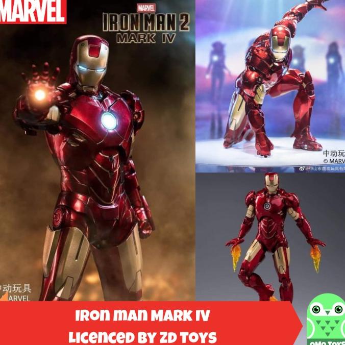 Marvel ZD Toys Ironman 2 Mark 4 ironman MK IV Original Iron man