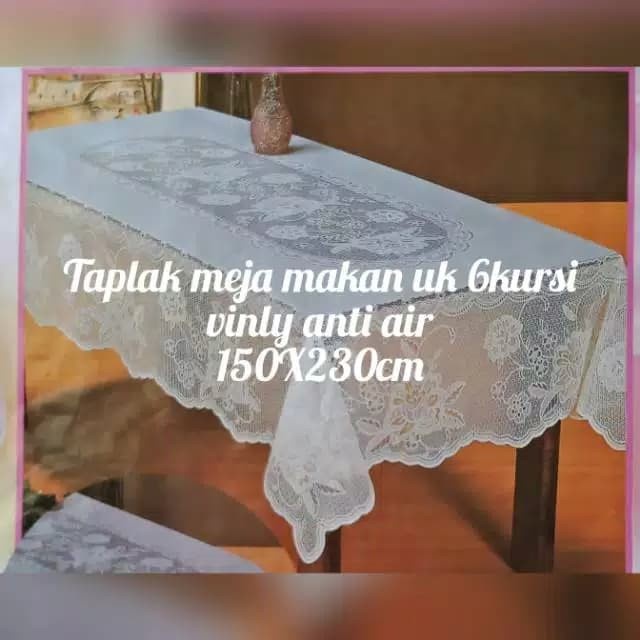 Taplak Meja Makan - Taplak Meja Makan Anti Air Import 6-8 Kursi