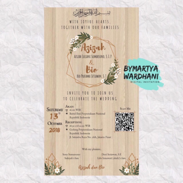 62+ Contoh Undangan Pernikahan Tema Rustic HD