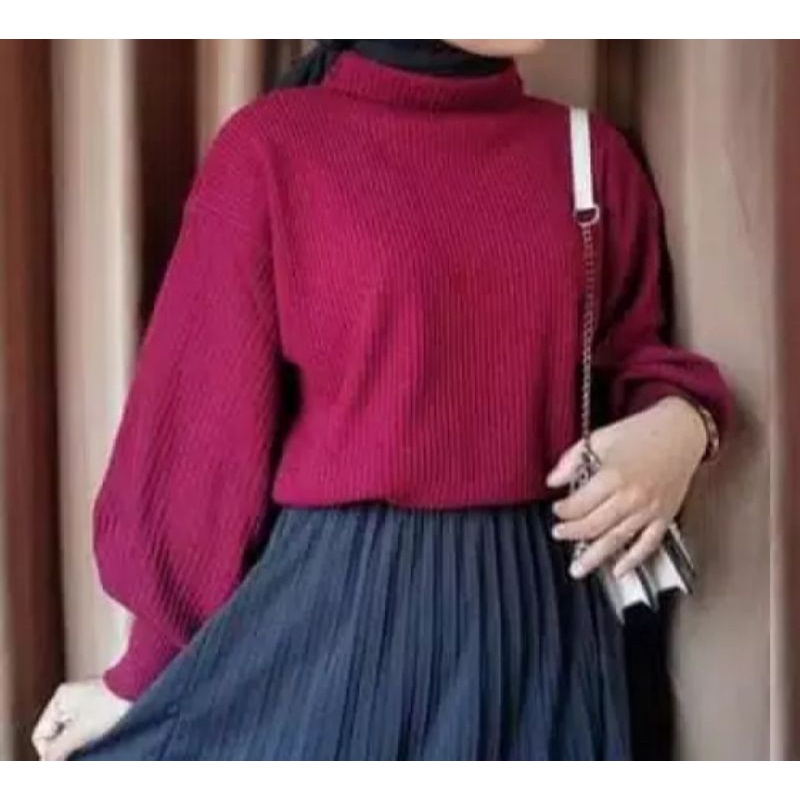 BAYONETA SWEATER RAJUT TANGAN BALON BB 40 - 65 KG BAHAN RAJUT HALUS ADEM NYAMAN DI PAKAI