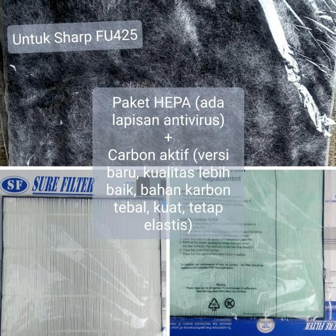 Sharp Filter FU 425 Hepa debu &amp; deodorizer Asli Original
