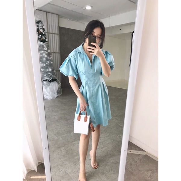 Selim Label Megan Dress Korean Mini Dress Wrap Dress Lilit Wanita