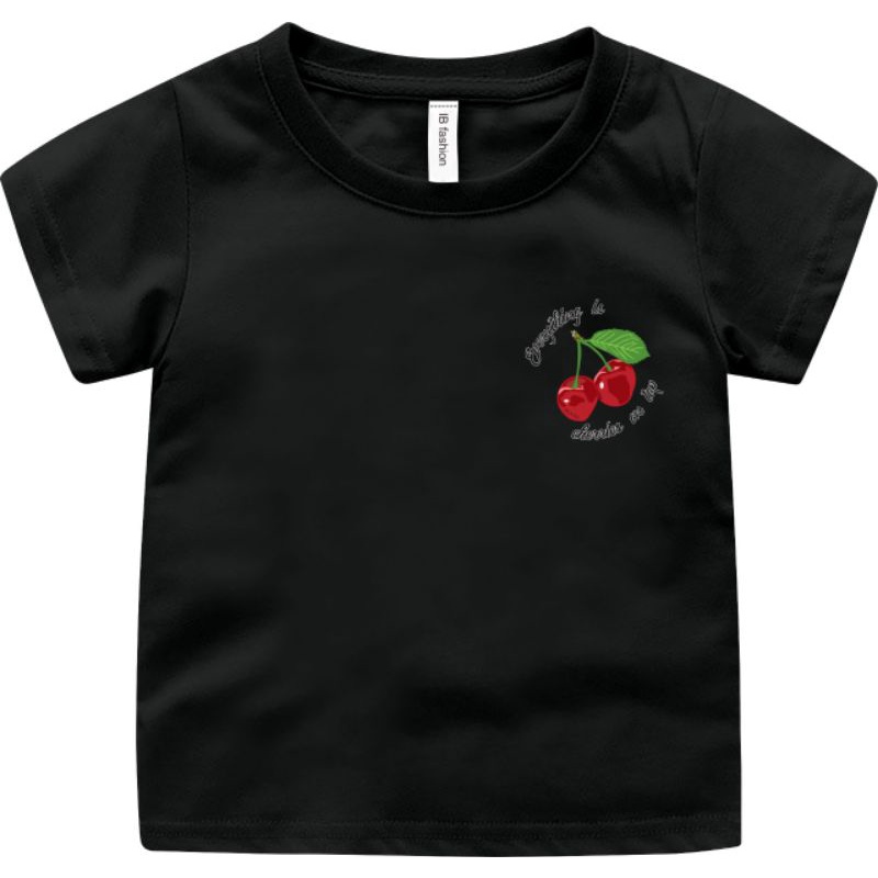 Baju Kaos anak Unisex Anak Laki laki Dan perempuan Cherry Baju Oblong Anak T shirt Ank cewek