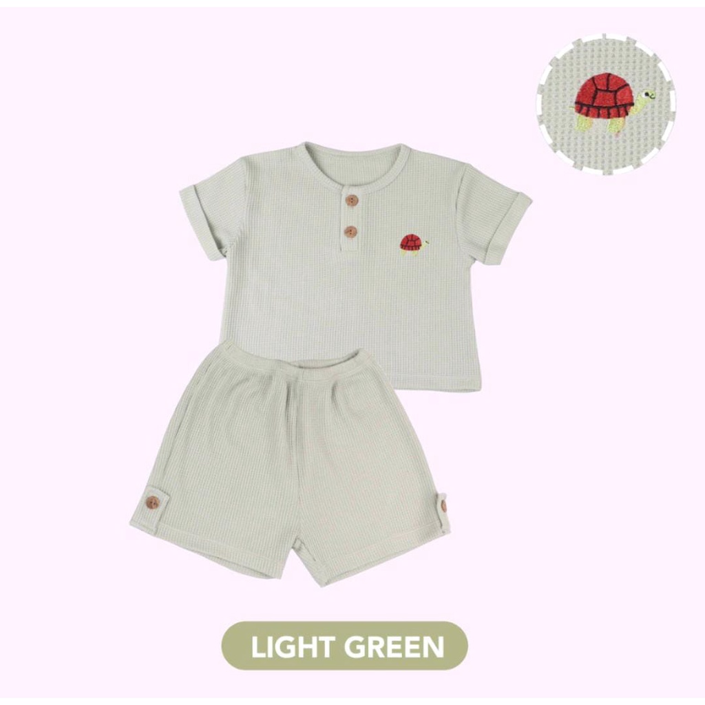 MOOI SHIRT WAFFLE SET / SETELAN ANAK
