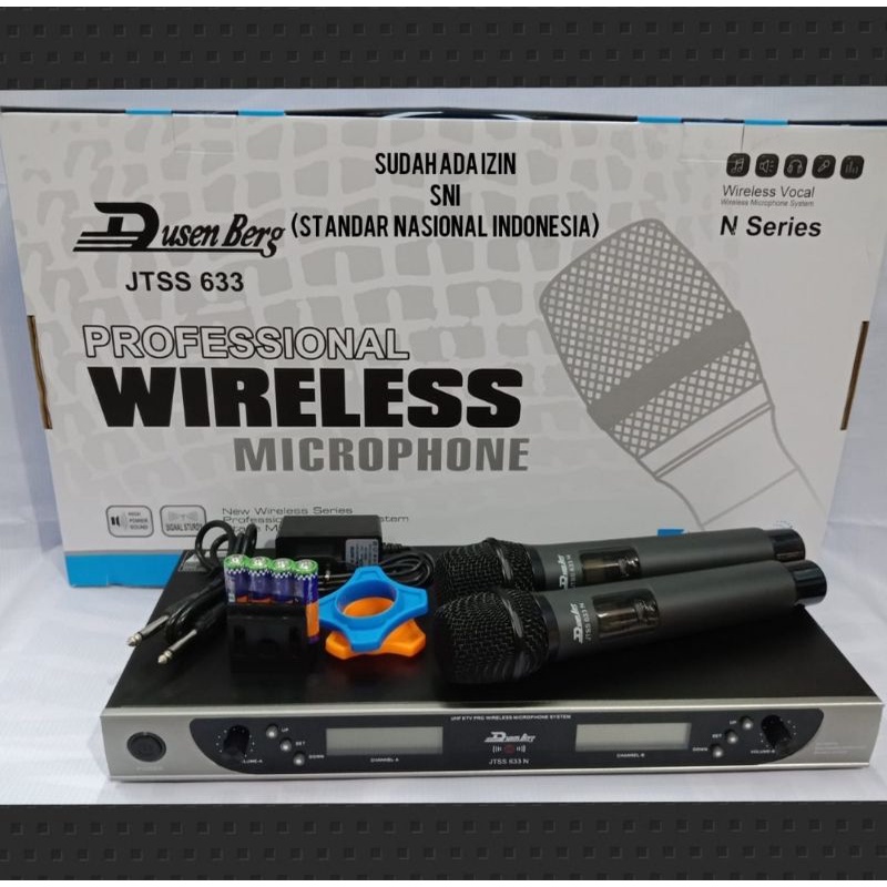 Mic Wireless DUSENBERG JTS 633 N 2 Mic Wireless High Quality Jarak Jauh