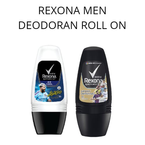 Rexona Deodorant Men Roll On Men Ice Cool / Sport Defense / Anti-Perspirant Roll On Invisible Invisibly Dry 45ml 45 ml