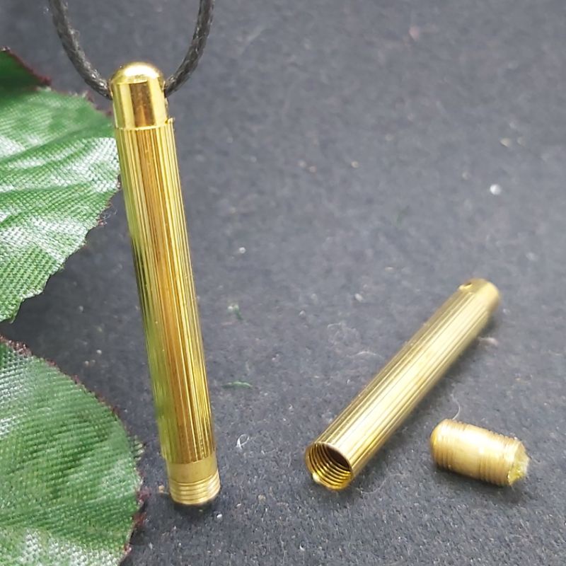 Kalung Tabung TONGKAT EMAS RUYI SUNGOKONG  Hiolo Simpan Obat Foto