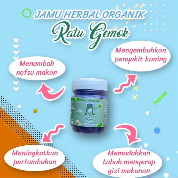 Obat Jamu RATU GEMOK Penambah Nafsu Makan Penggemuk Naik Berat Badan Weight Gain Aman Asli Madura