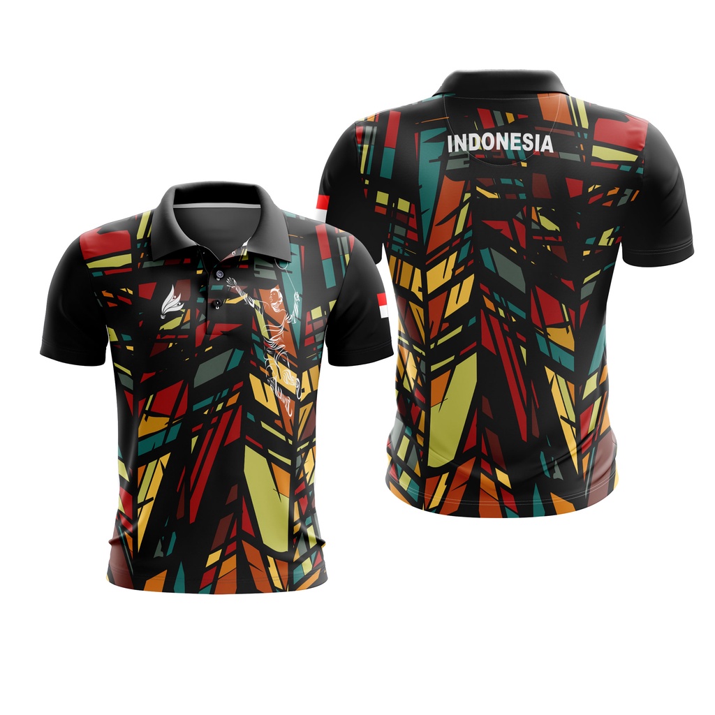 Baju Kaos New Jersey Badminton Polo Free Custom Name + Nomor Full Printing Dewasa Pria Wanita 07