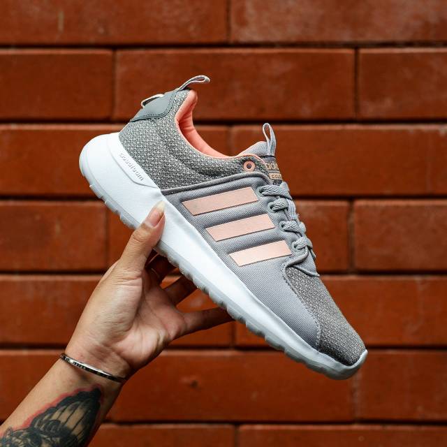 adidas cloudfoam lite racer grey peach