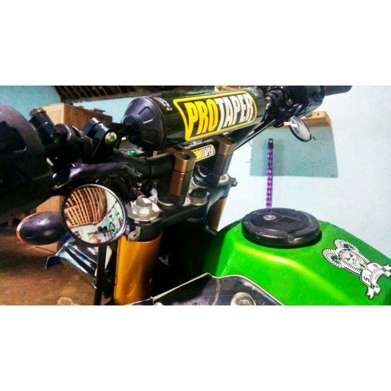 Kaca Spion Supermoto KLX CRF X-RIDE sepeda motor beatstreet WR jalu cembung bulat lebar spion fatbar spion tambahan Original-2