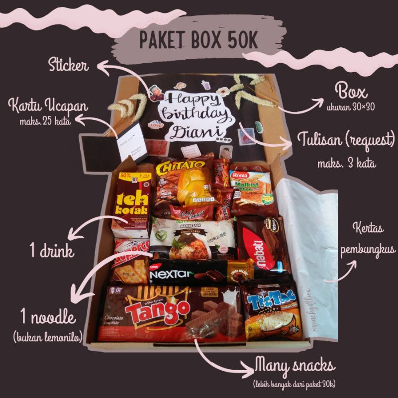 

SNACK GIFT BOX HAMPERS PREMIUM TERMURAH KADO