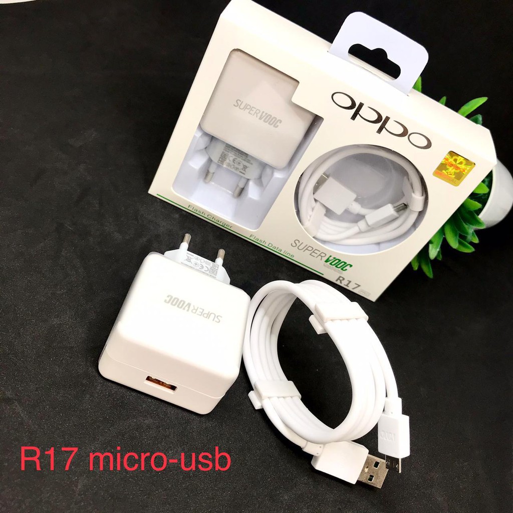 CHARGER CASAN OPPO R15 R17 PRO SUPER VOOC ORIGINAL FAST CHARGING MICRO / TYPE-C