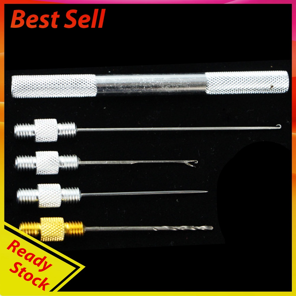 5pcs/Set Carp Fishing Boilies Drill Baiting Needles Hair Rigs Making Tools