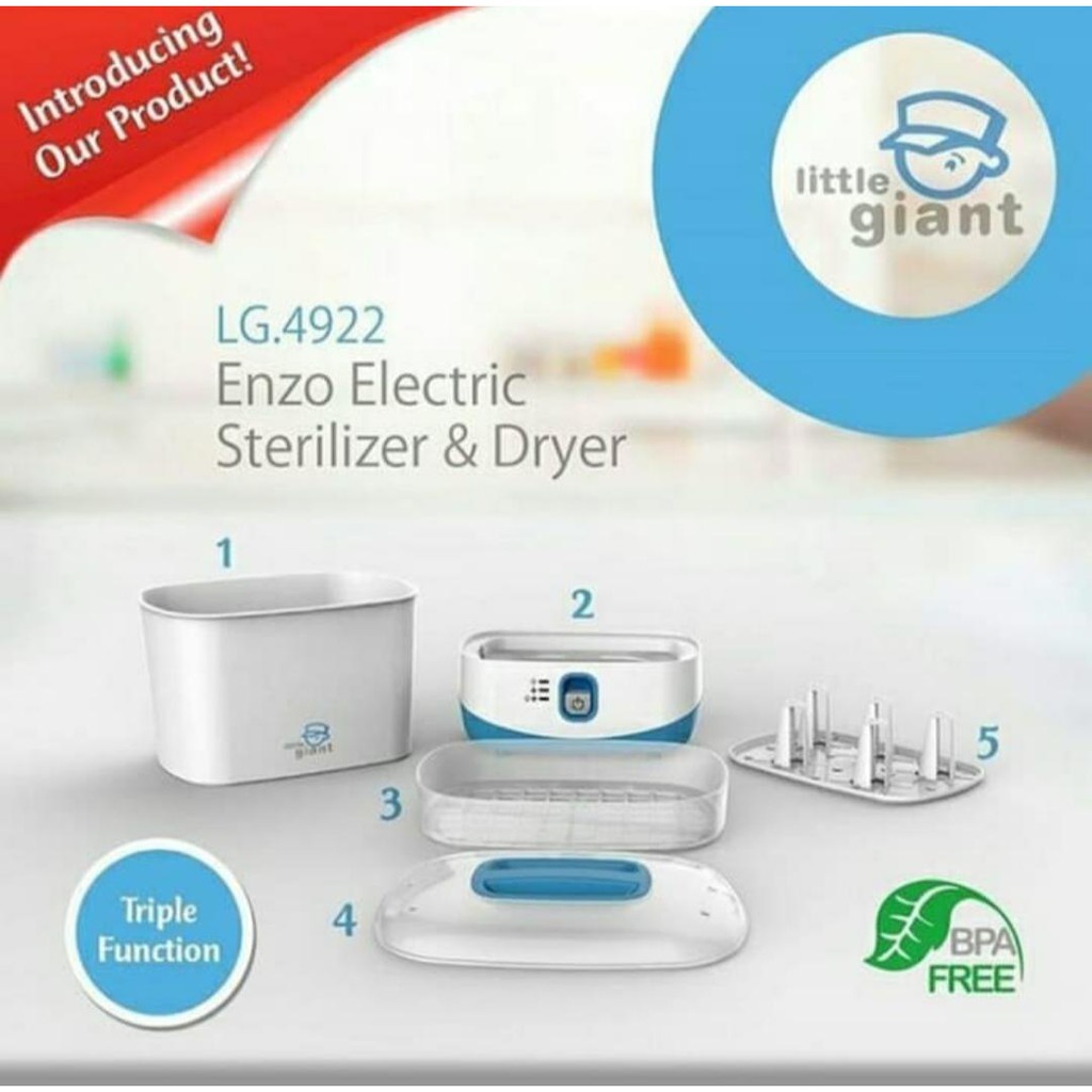 Little Giant LG 4922 Enzo Electric Sterilizer &amp; Dryer Steril Botol susu