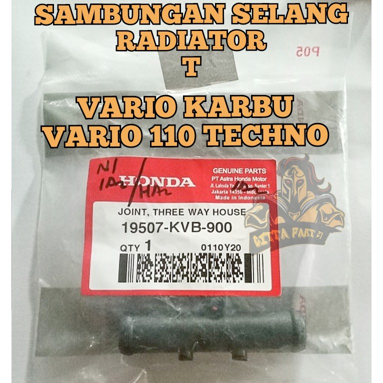 Sambungan T radiator KVB vario lama carbu joint selang