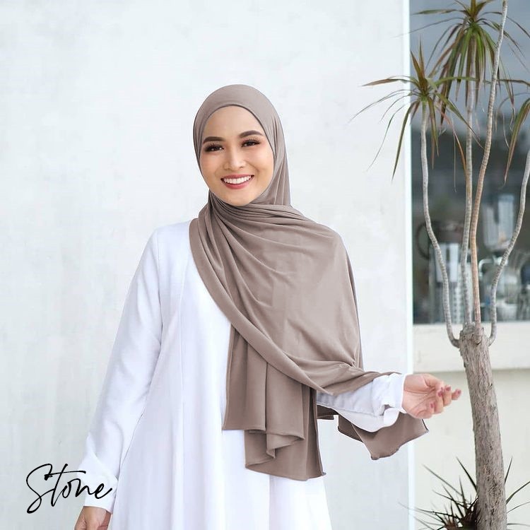 Jilbab Khimar Hijab Pashmina Instan Jersey Premium-2