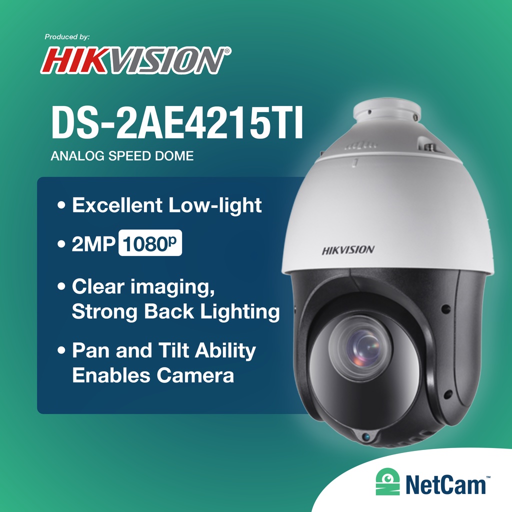 PTZ HIKVISION "DS-2AE4215TI-D 2MP, 15X ZOOM, I00m IR
