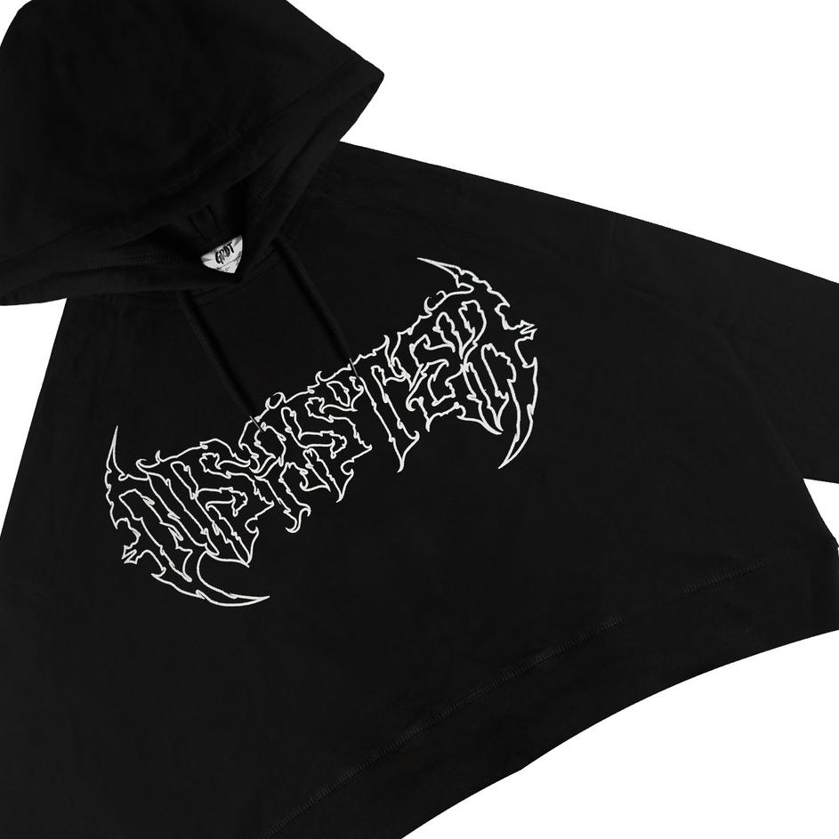 Sale Terbatas GRDT Dstr Hoodie Oversize Crop Top Black